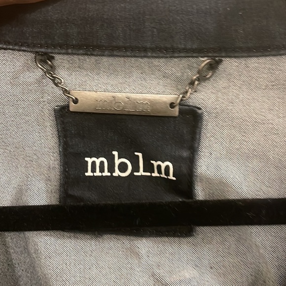 Mblm black lightweight denim jacket size: 4 - Picture 7 of 8